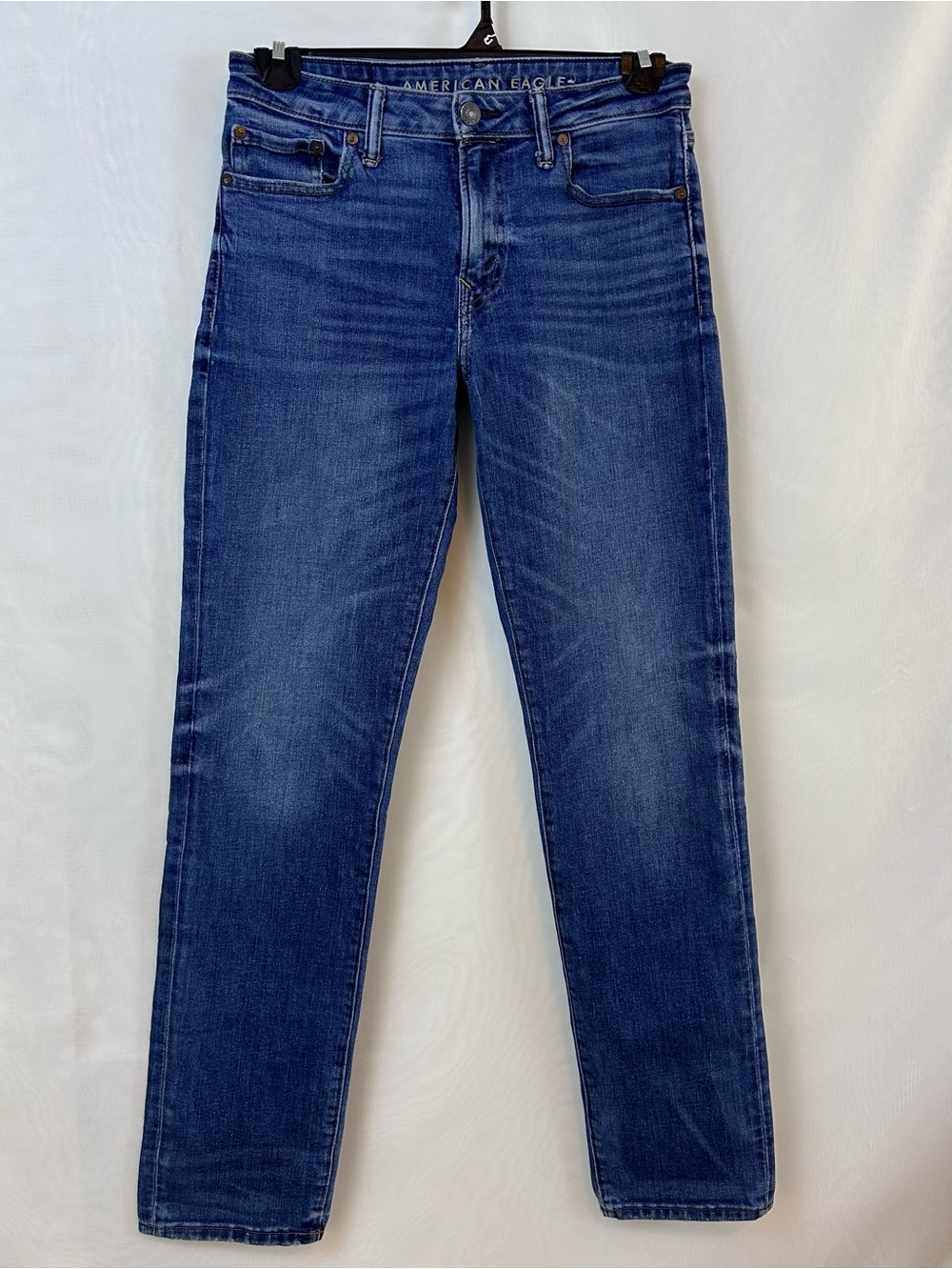 Men’s American Eagle AirFlex Slim Straight MidRise Blue Jeans / 30 X 34